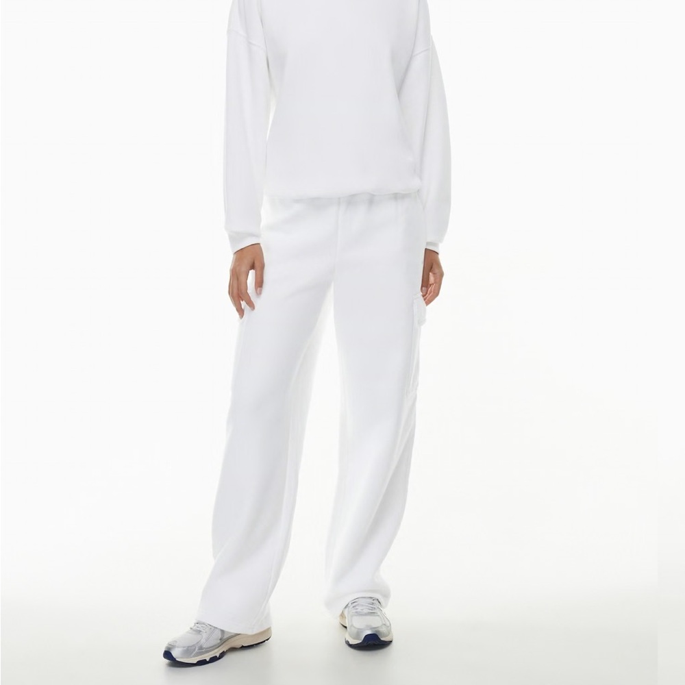 TNA Cozy Fleece Sweatpants in White